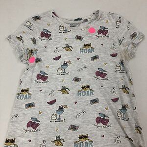 Bershka Women’s Crewneck Cartoon Print T-shirt us S